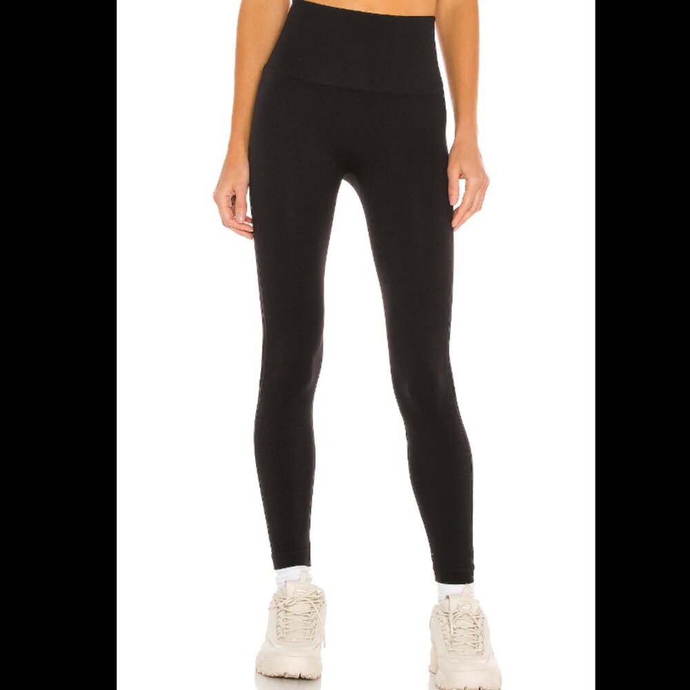 Spanx Women's Look At Me Now Seamless Leggings Black Plus Size 1X - Picture 1 of 7